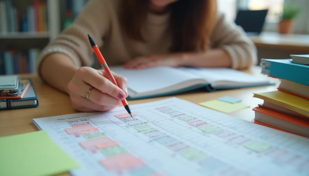 ders çalışma programı nasıl yapılır için çalışma planı hazırlayan öğrenci görseli