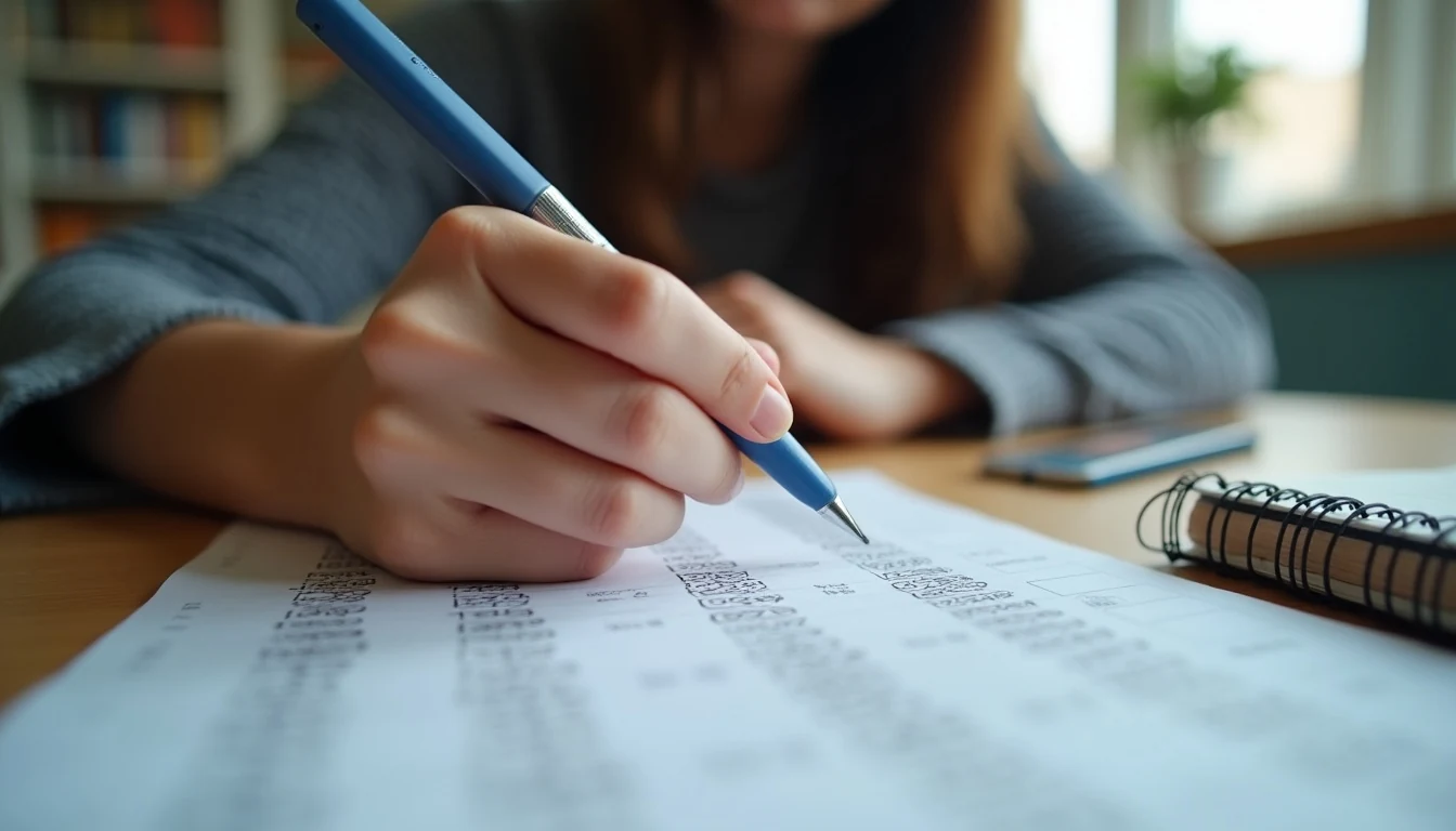 sınav kaygısıyla başa çıkma için deneme analizi ve çalışma programı yapan öğrenci