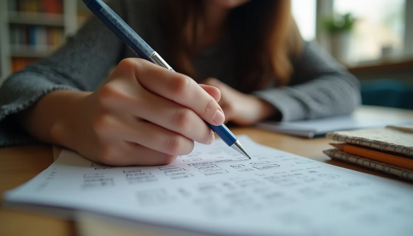 tyt fen çalışma programı için soru çözümü ve konu tekrarı yapan öğrenci