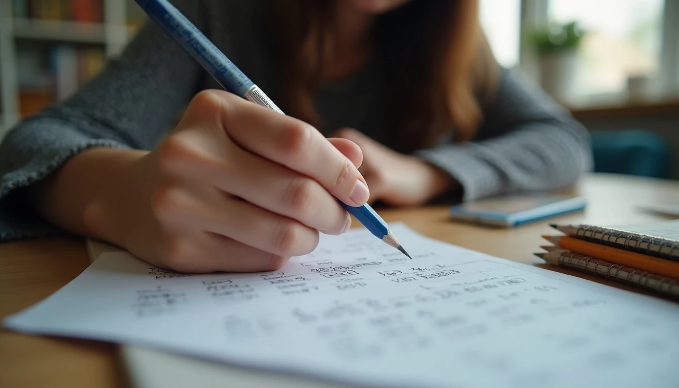 yks zaman yönetimi nasıl yapılmalı için soru çözümü ve konu tekrarı yapan öğrenci